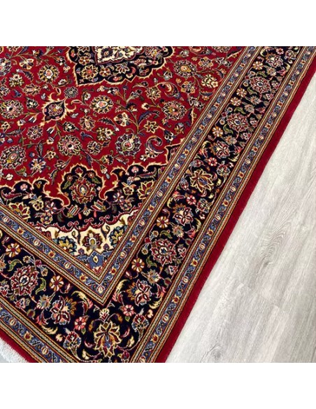 Kashan 5x7 Exceptional Red Area Rug RC-2033 Edge View