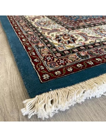 Handmade 5x7 Blue Mashad Rug RC-2041 Corner View
