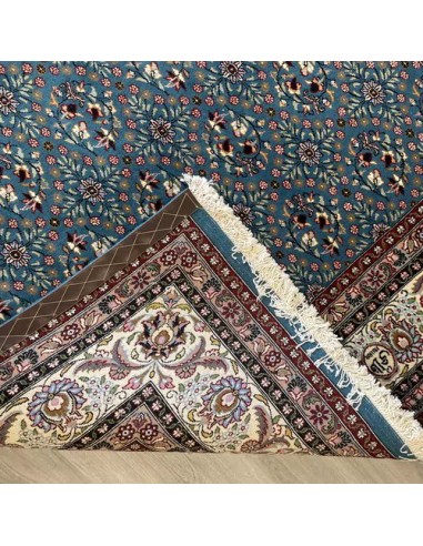 Handmade 5x7 Blue Mashad Rug RC-2041 Back View