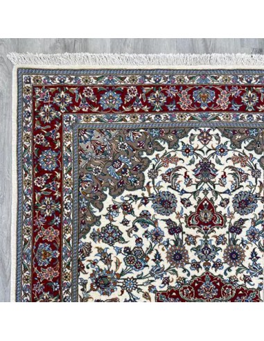 Handmade 3x5 Pure Silk Multicolor Qom Rug RC-2047 Corner View