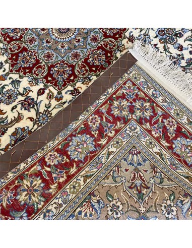 Handmade 3x5 Pure Silk Multicolor Qom Rug RC-2047 Back View