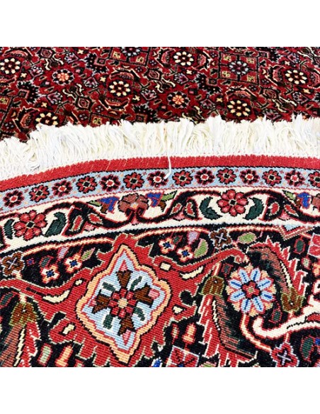 Bijar 6'3 x 6'7 Red Nearly Round Rug RC-2048 Back View Bijar 6'3 x 6'7 Red Nearly Round Rug RC-2048 Back View