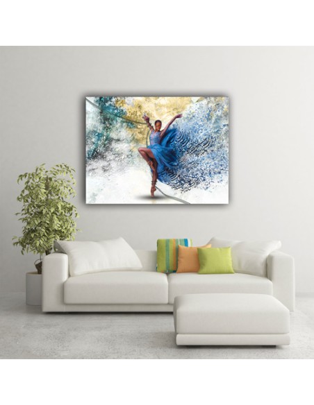 Dancer Woman Canvas Painting with Persian Calligraphy AG-2043