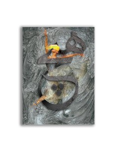 Mixed Media Persian Calligraphy and Painting