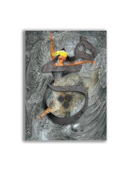 Mixed Media Persian Calligraphy and Painting