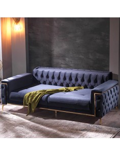 modern sleeper couch - light red 2