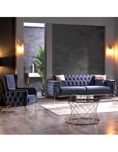 buy modern blue sleeper couch set in Toronto