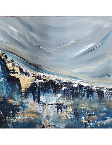 Blue Abstract Wall Art for Living Room AG-2057