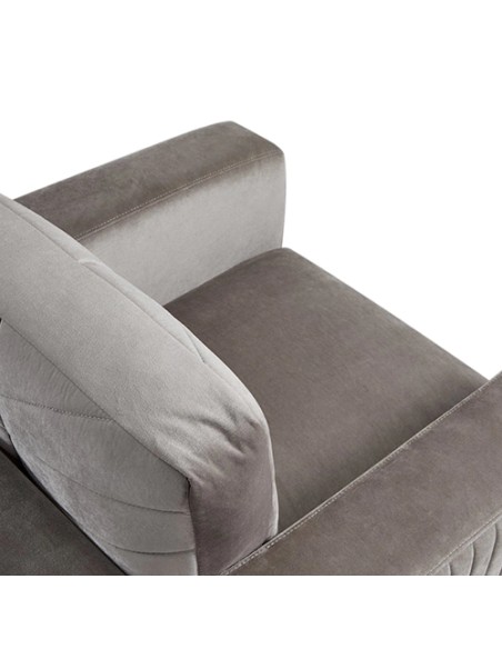 grey velvet modern sofa chair