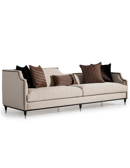 beige and black 3 seater sofa