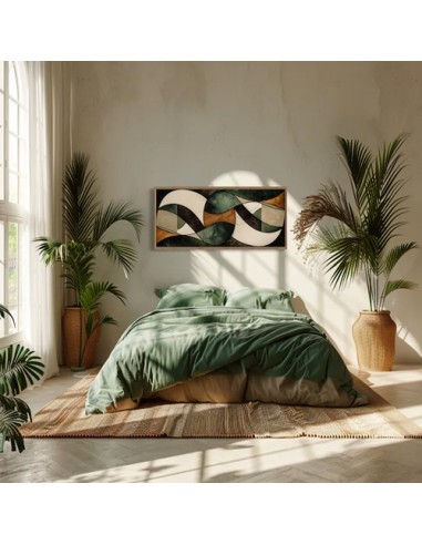 Green Abstract Art Painting in Design