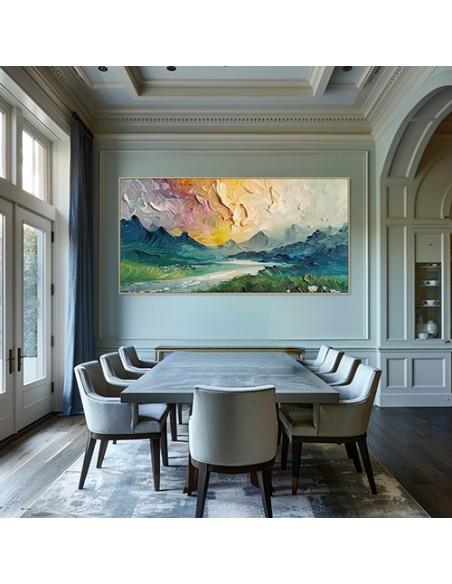 Nature Landscape Abstract Art in Living Room