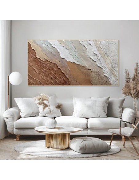 Sea Waves Abstract Painting in Living Room