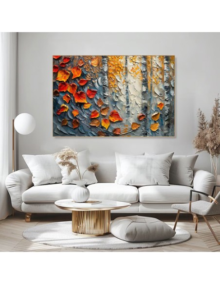 Autumn Abstract Art Painting in Living Room Autumn Abstract Art Painting in Living Room