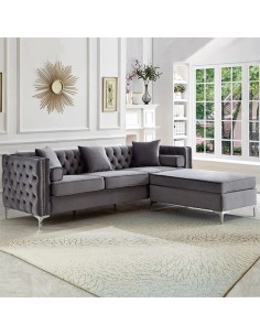 grey modern sectional sofa set for sale 2