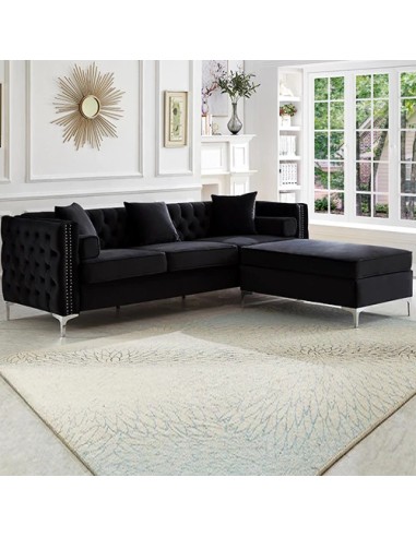 black modern sectional sofa set for sale
