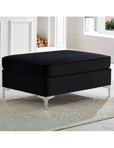 black modern sectional sofa set footstool