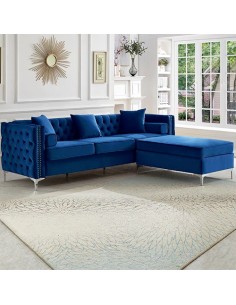 blue modern sectional sofa set 2