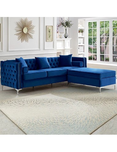 blue modern sectional sofa set for sale