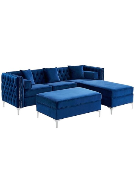 blue modern sectional sofa set for sale in Ontario