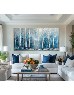 White Tree Abstract Wall Painting 2