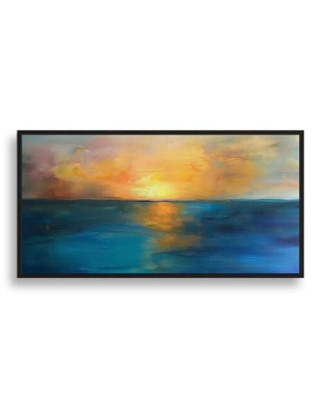 Sunset Horizon Scene Abstract Wall Painting Sunset Horizon Scene Abstract Wall Painting