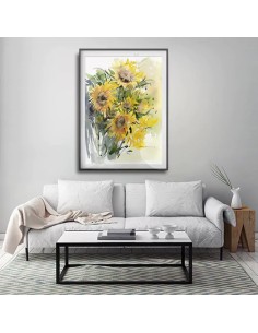 Sunflower Abstract Wall Painting 2