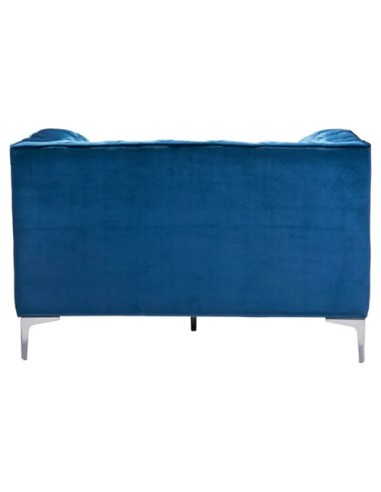 modern single sofa chair in blue - backward