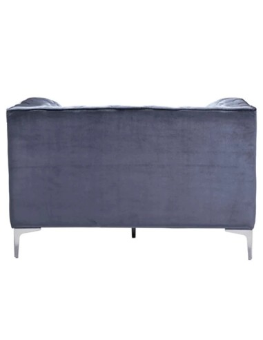 modern single sofa chair in grey - backward