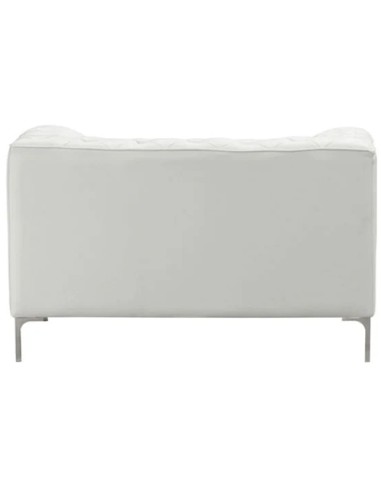 modern single sofa chair in white - backward