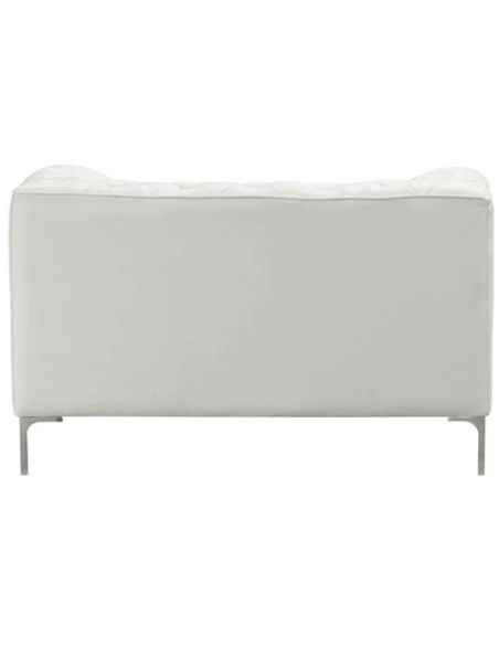modern single sofa chair in white - backward