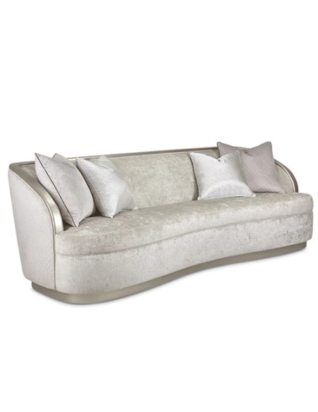 modern sofa in silver
