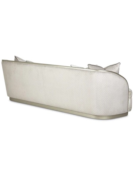 modern sofa in silver - backward