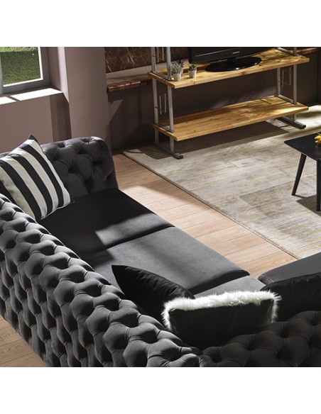 black corner sofa