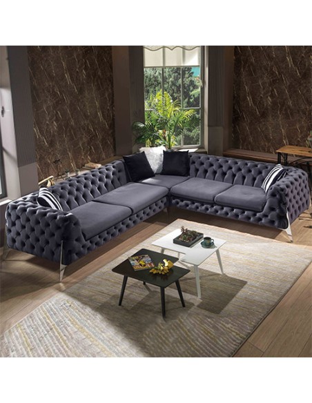 dark grey corner sofa