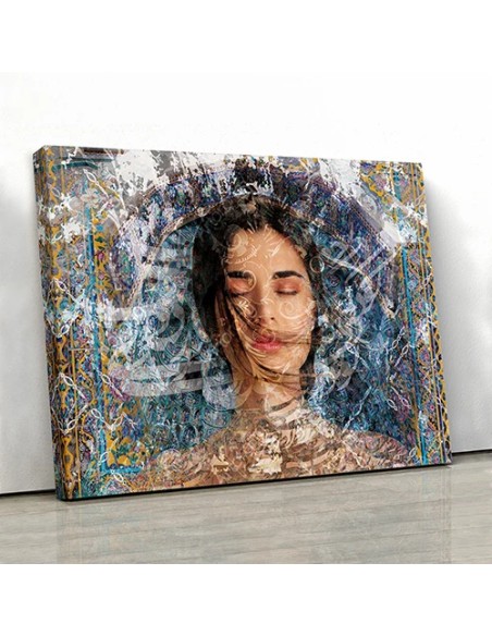 Calligraphy Painting Woman Face in Canada