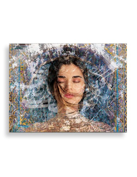 Calligraphy Painting Woman Face