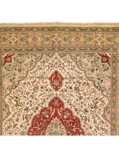 Iranian Wool Handmade Red and Cream Tabriz Rug | Toronto