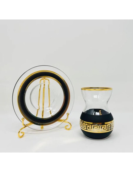 Gold and Black Tea Set