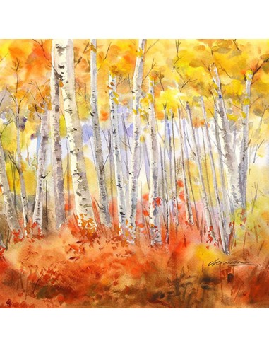 Autumn Nature Watercolor Painting
