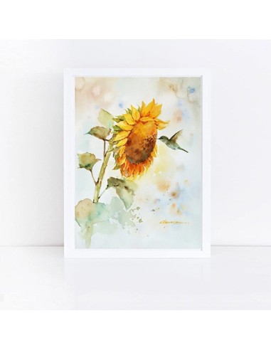 Sunflower Watercolor Painting in Canada