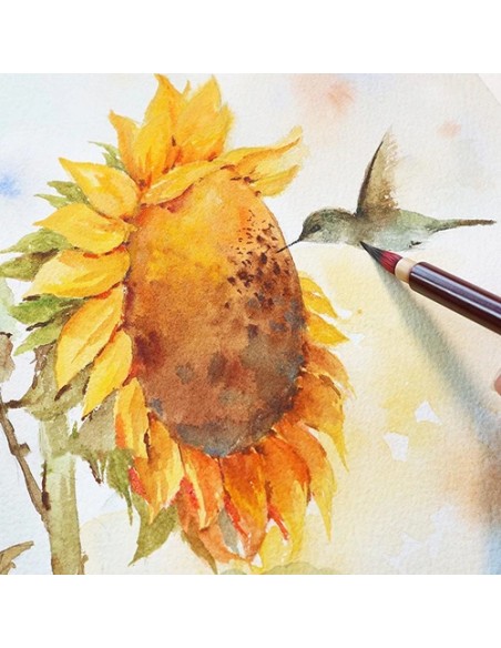 Sunflower Watercolor Painting Canvas  AG-2303 Sunflower Watercolor Painting Canvas  AG-2303