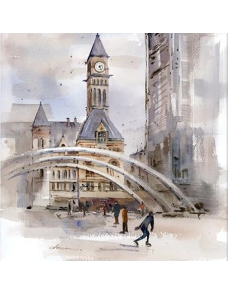 Canvas Painting of People in Canada Canvas Painting of People in Canada
