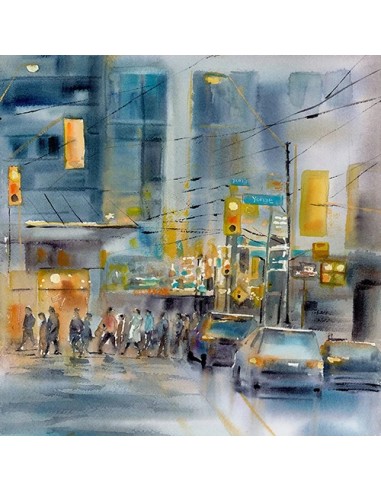 Downtown Toronto watercolor painting AG-2309