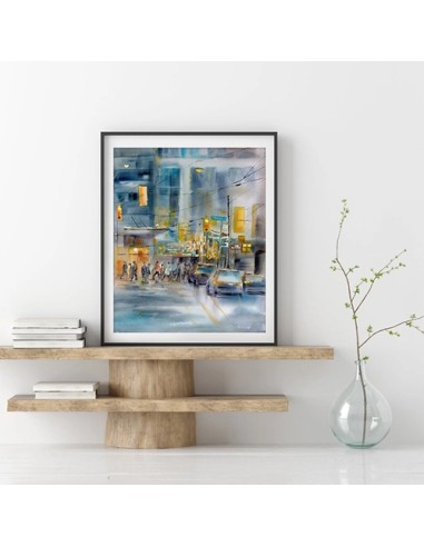 Downtown Toronto watercolor painting in Decor