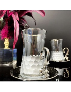 Silver Glass Tea Set | Cup and Saucer available in Canada 2