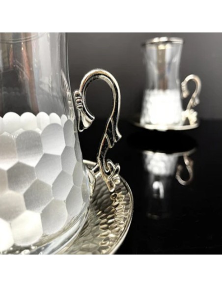 Silver Glass Tea Set | Cup and Saucer available in Canada