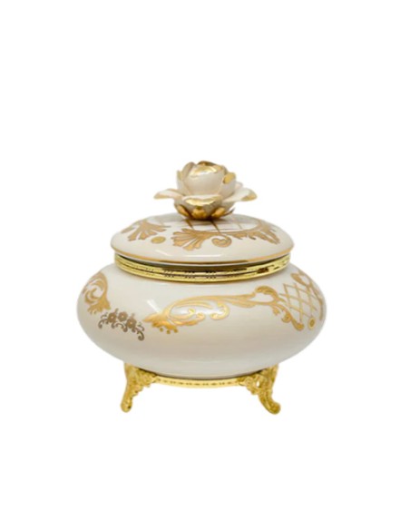 Decorative Bowl | White & Gold Bowl available in Canada