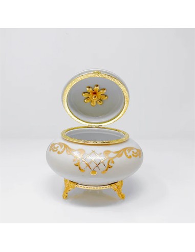 Porcelain Gold Tone Metallic Bowl