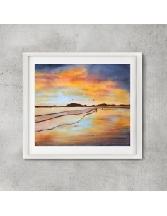 Wall Painting of Sunset Beach